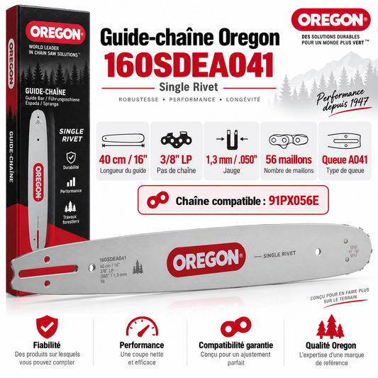 Guide tronçonneuse Oregon 160SDEA041 40 cm 3/8" LP 1,3 mm