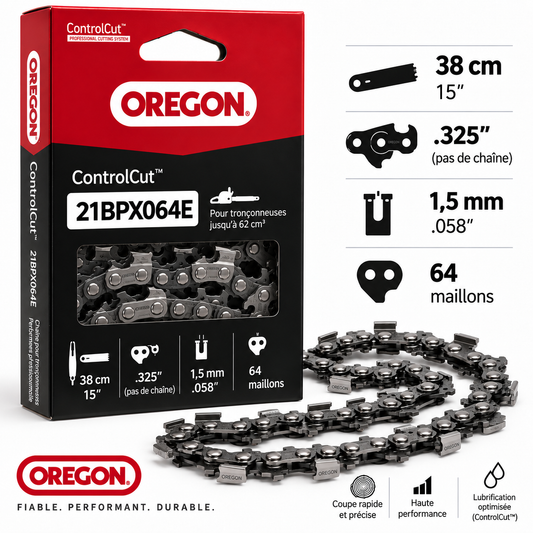 Chaîne tronçonneuse Oregon 21BPX064E .325" 1,5 mm 64 maillons
