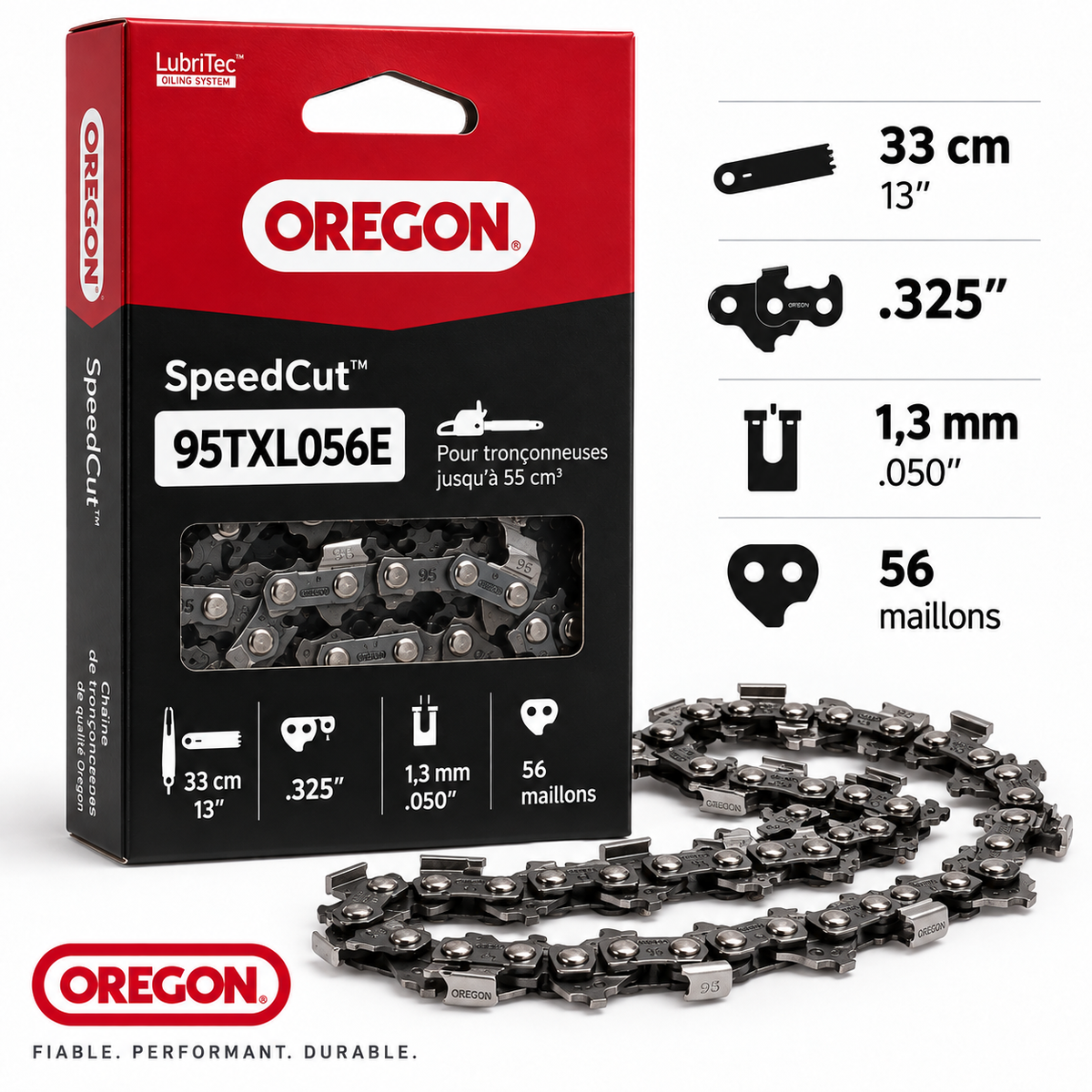 Chaîne tronçonneuse Oregon 95TXL056E .325" 1,3 mm 56 maillons