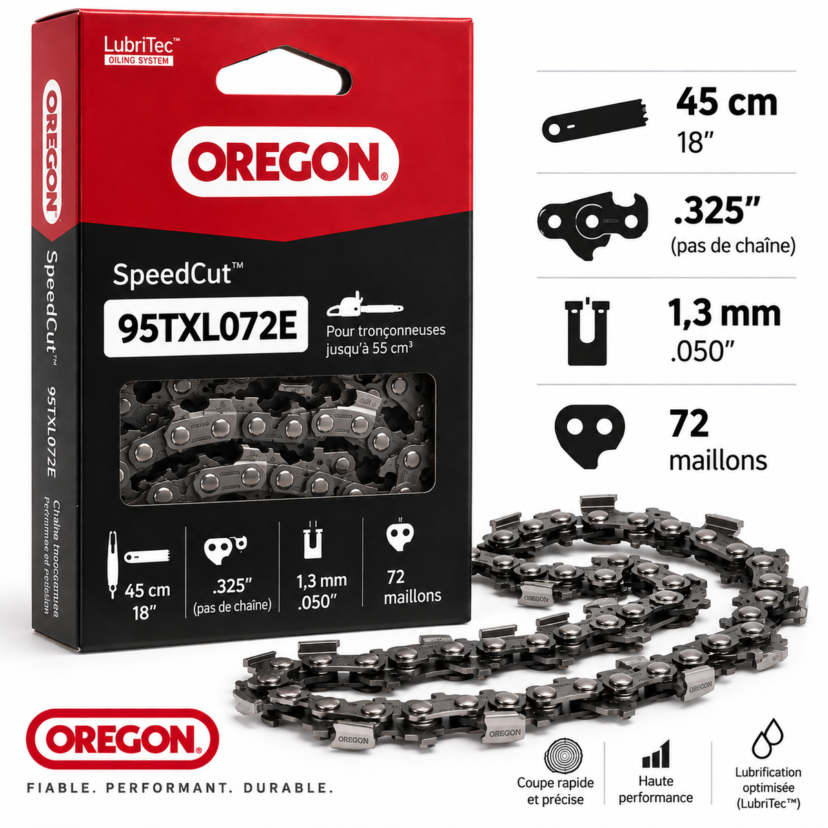 Chaîne tronçonneuse Oregon 95TXL072E .325" 1,3 mm 72 maillons