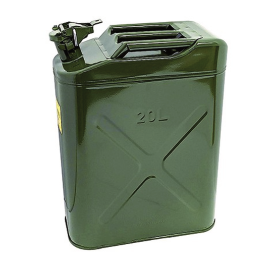 Jerrican métallique 20 litres pour carburant et matériel de motoculture