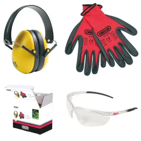 Kit de sécurité OREGON  – Casque anti-bruit, lunettes et gants