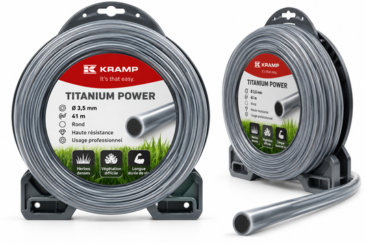 Fil de coupe Kramp Titanium Power Ø 3,5 mm 41 m pour débroussailleuse